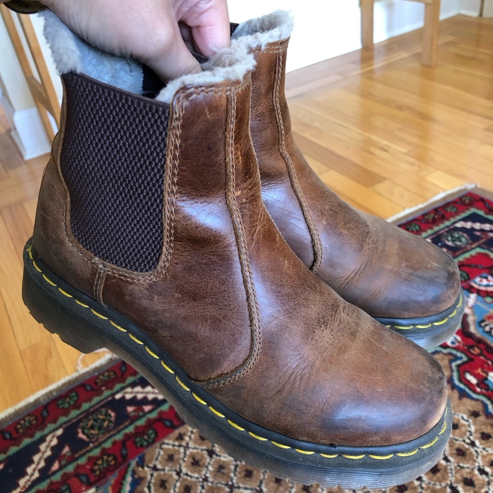 Dr. Marten Fur-Lined Chelsea Boots